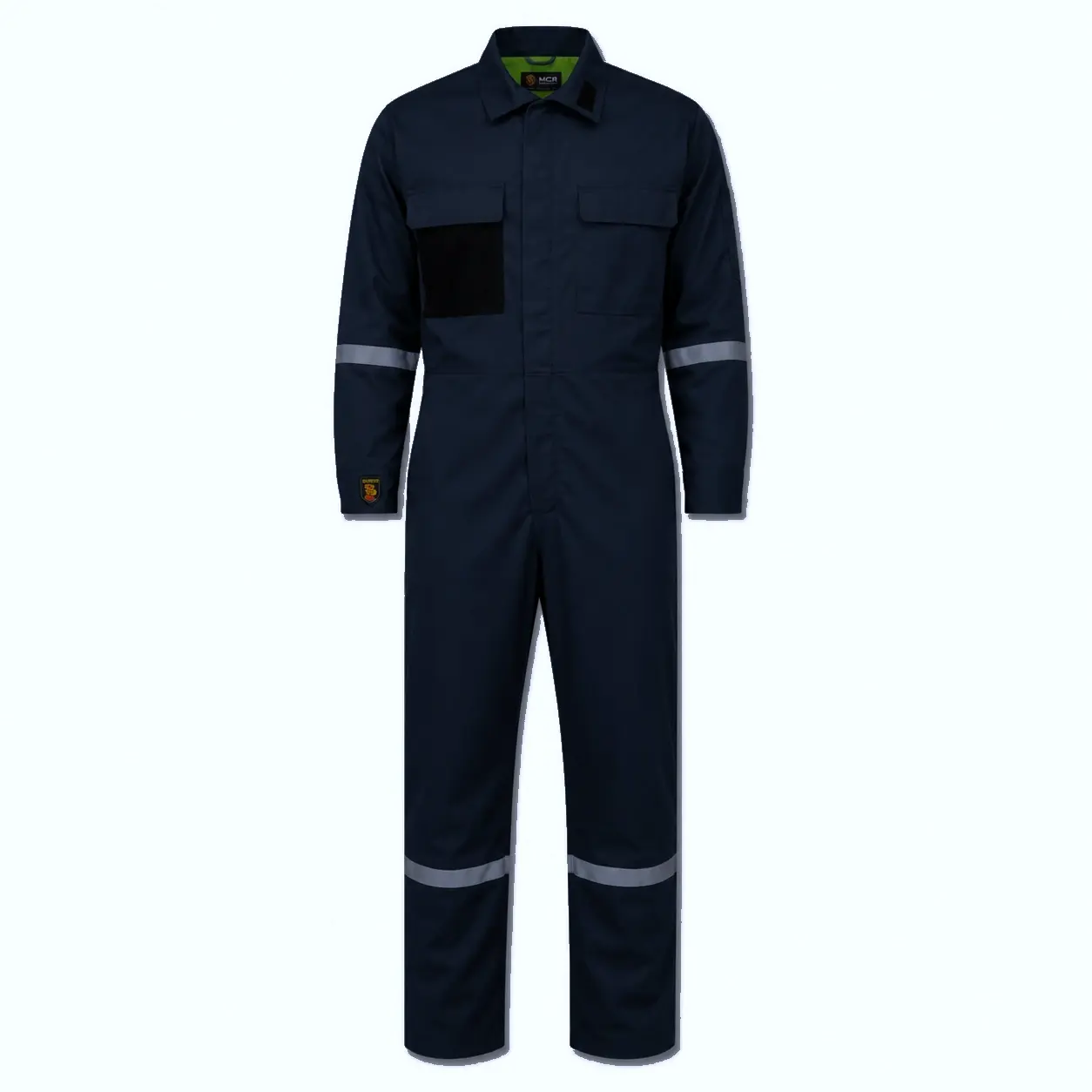Summit Breeze® FR Vented Coverall — 7 oz. 100% FR Cotton, Silver Reflective Tape, Navy