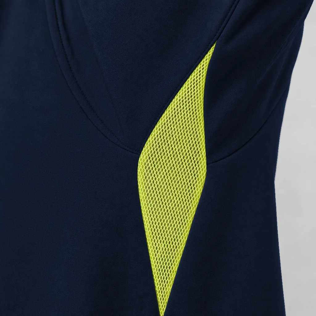 Summit Breeze® FR Vented Cotton Shirt — Navy — Underarm mesh